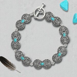 Montana Silversmiths Western Winds Turquoise Bracelet Retail $65 ~ NEW